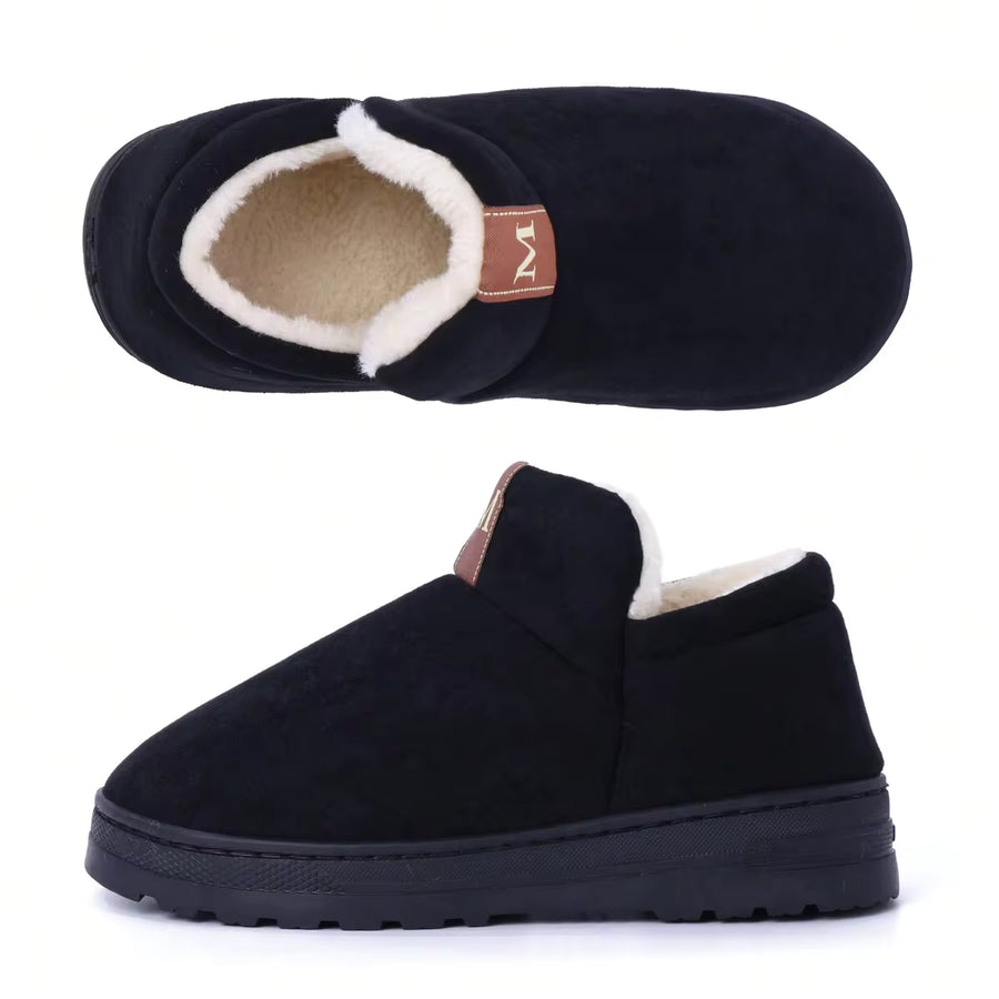 Women's Short Winter Boots - Cozy Cotton Shoes With Thick Sole, Classic Booties For Cold Weather, New Snow Boot Style - Ideal For Winter Fashion